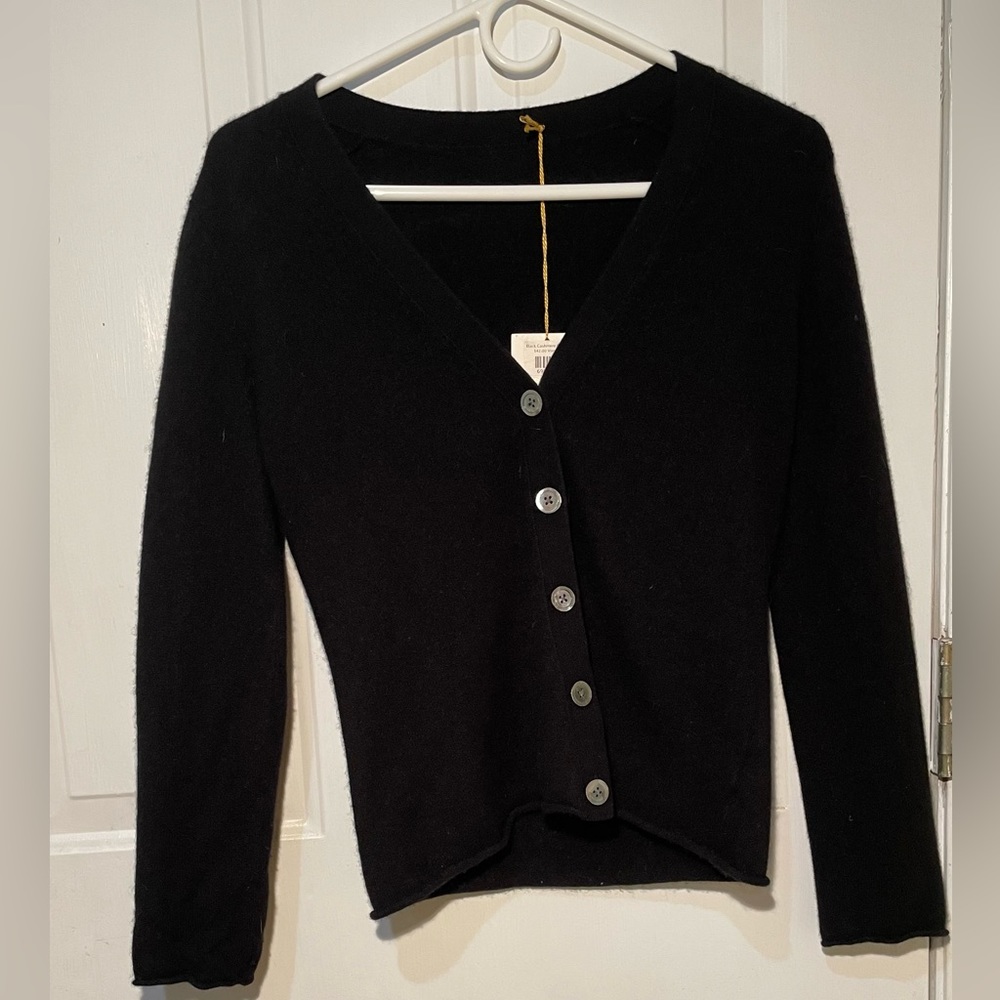 Black Cashmere Cardigan